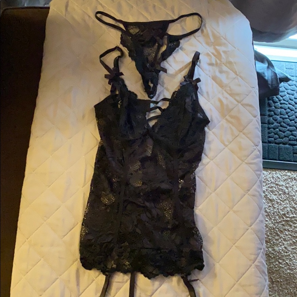 black lace lingerie
